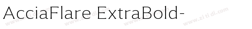 AcciaFlare ExtraBold字体转换